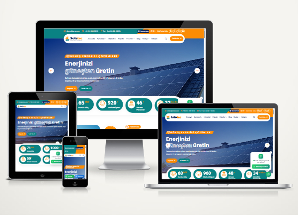 Güneş Enerjisi ve GES Firma Web Site Paketi Solatec